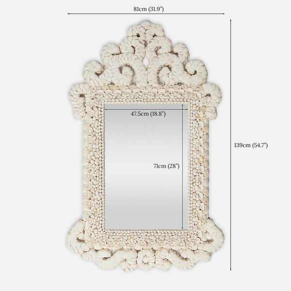 Bahama Grand Shell Encrusted Mirror
