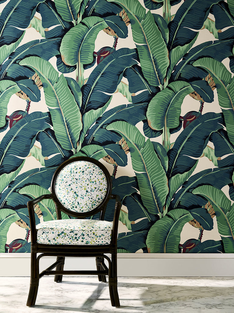 Beverly Hills Banana Palm Wallpaper - Green
