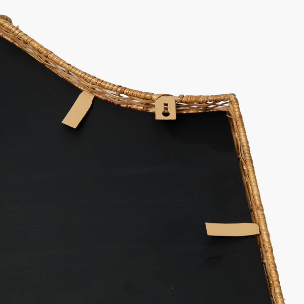 Simple Bow Rattan Mirror