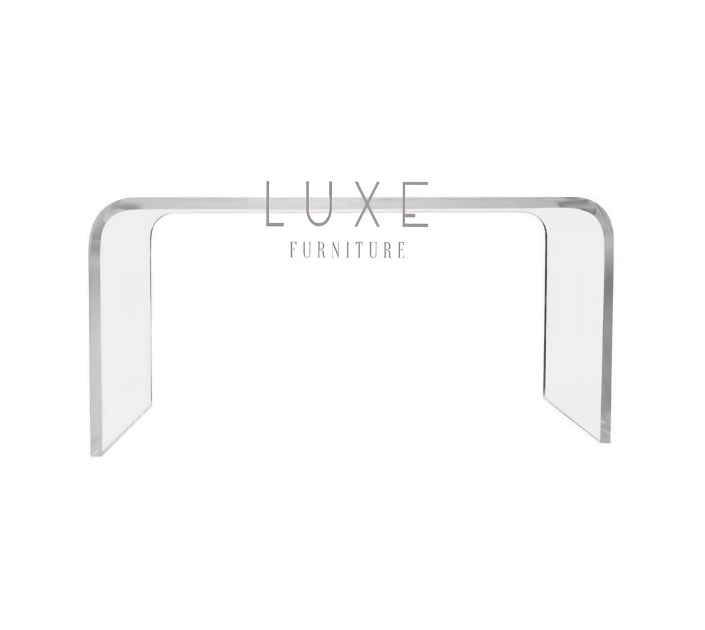 60" Lucite Waterfall Console Table