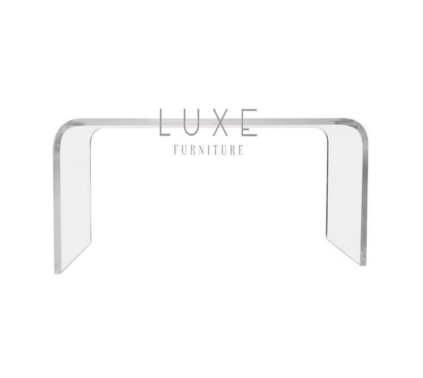 60" Lucite Waterfall Console Table