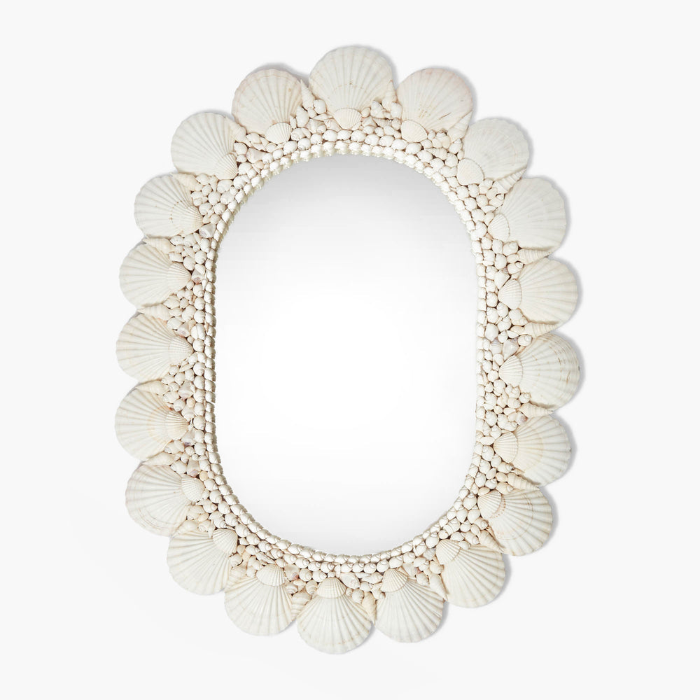 Palm Beach Shell Encrusted Oval Mirror