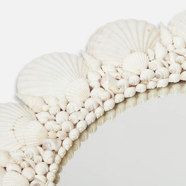 Palm Beach Shell Encrusted Oval Mirror