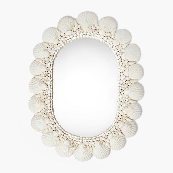 Palm Beach Shell Encrusted Oval Mirror