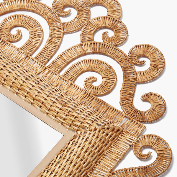 Palm Beacher Rattan Mirror