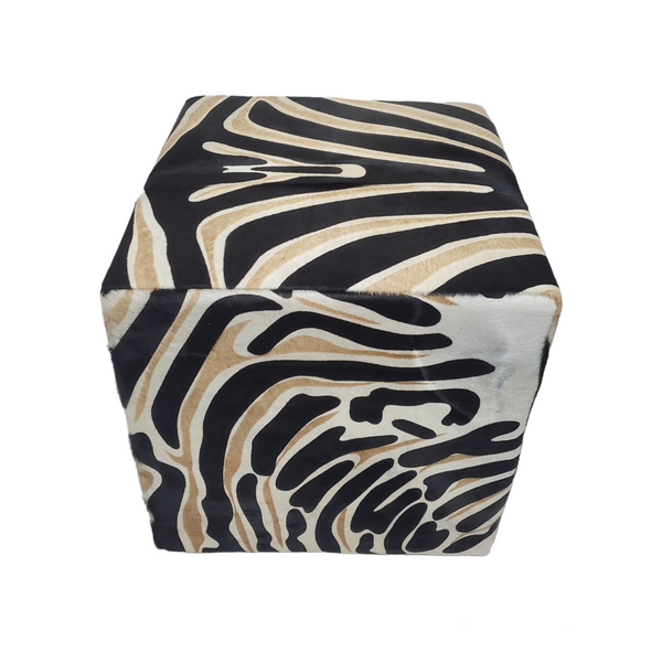 Zebra Ottoman - Cube - Choice of Size