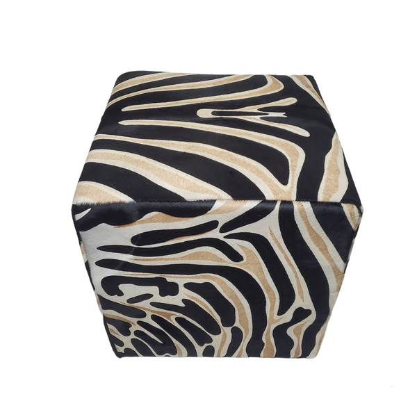 Zebra Ottoman - Cube - Choice of Size