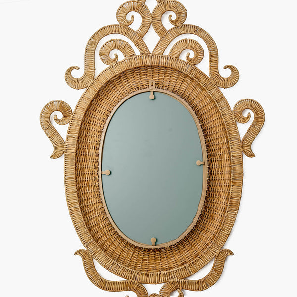Taylor Rattan Mirror - Oval