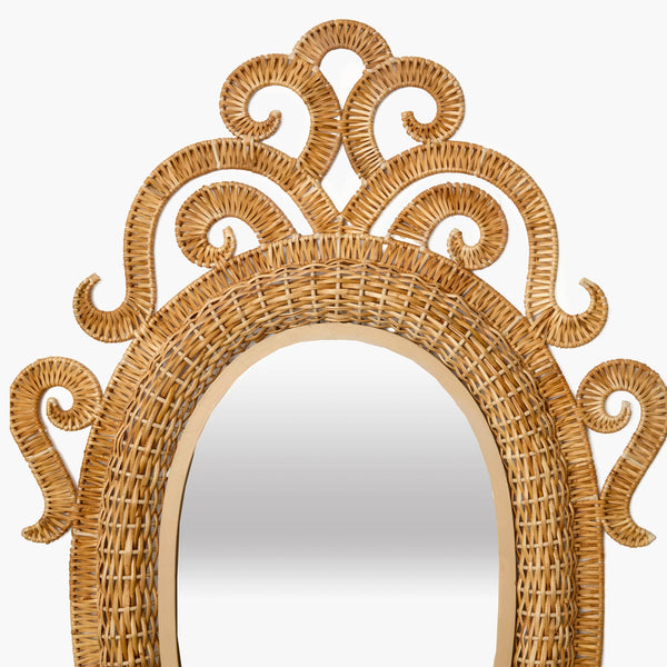 Taylor Rattan Mirror - Oval