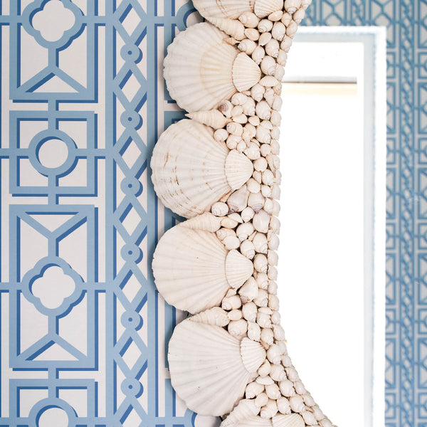Palm Beach Shell Encrusted Oval Mirror
