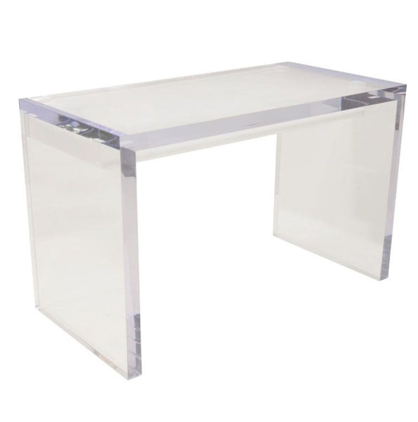 Lucite parsons style desk
