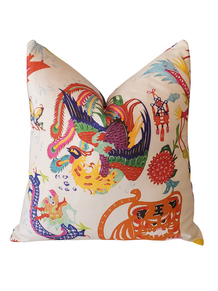 Mandarin Brights Chinoiserie Throw Pillow
