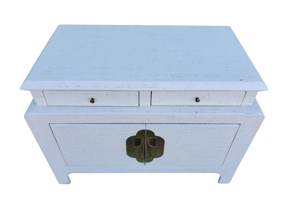 Harrison Van Horn Lacquered Grasscloth Nightstand