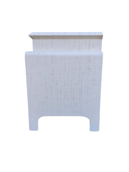 Harrison Van Horn Lacquered Grasscloth Nightstand