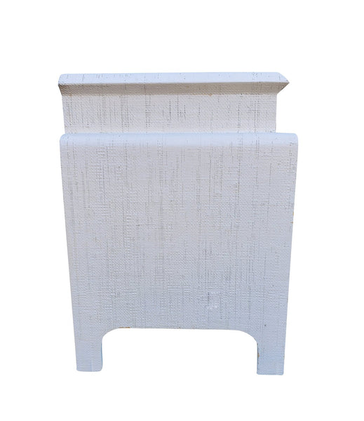 Harrison Van Horn Lacquered Grasscloth Nightstand