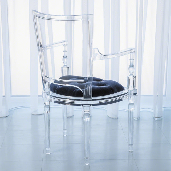 Global Views Marilyn Acrylic Arm Chair admiral blue