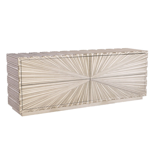 Linen Fold Cabinet - Silver