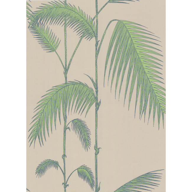 Palm Leaves - Taupe/Green