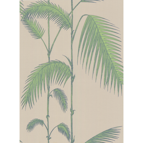 Palm Leaves - Taupe/Green