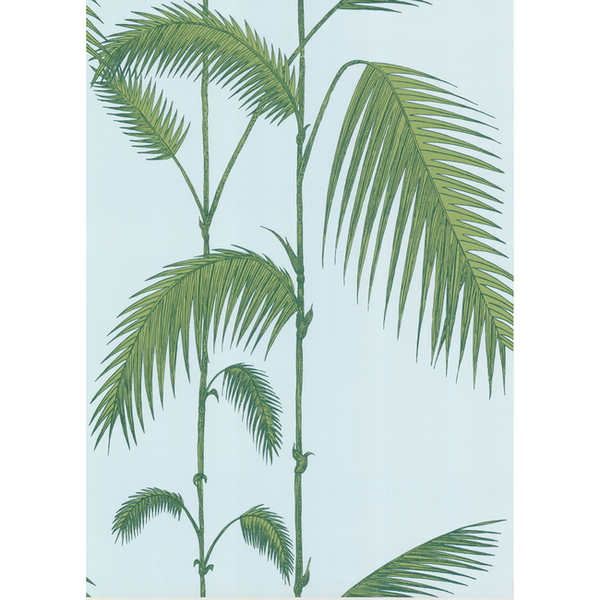 Palm Leaves - Pale Blue/Green