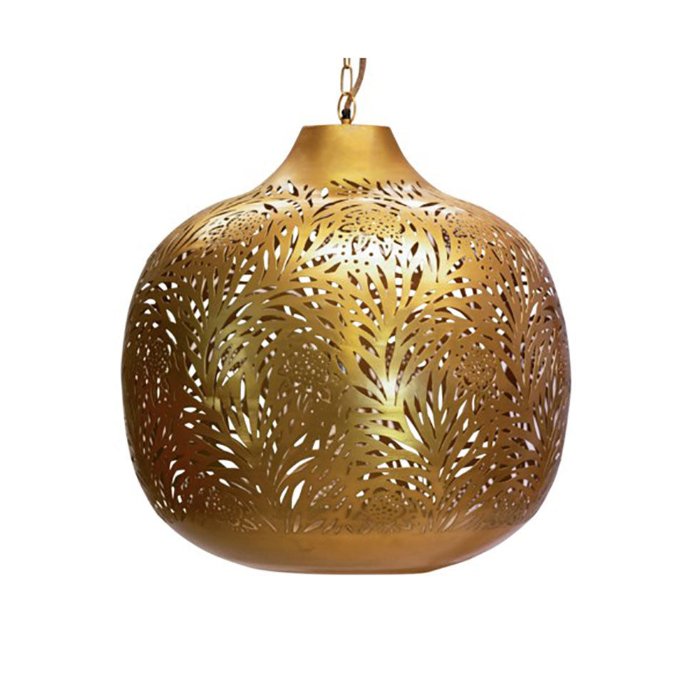 Selamat marigold round chandelier in brass