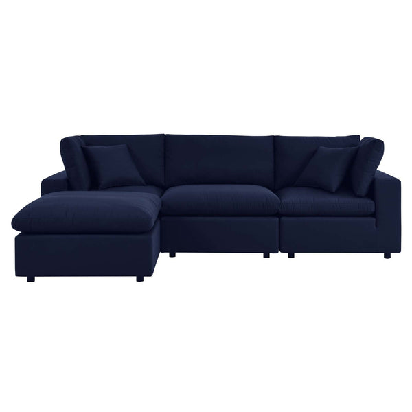 On A Cloud Sectional Sofa In Navy Sunbrella Outdoor Fabric