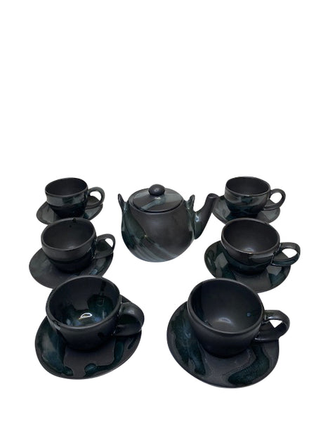 Vintage Black Tea Set