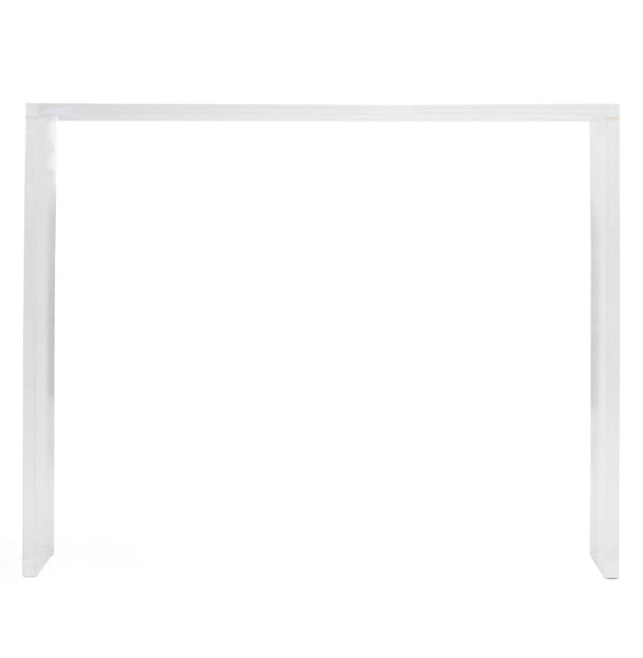 Luxe furniture Lucite console table in parsons style