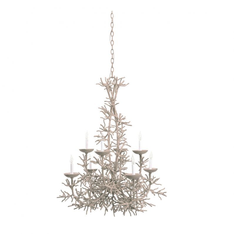 Cordelia Coral Chandelier - Lace White