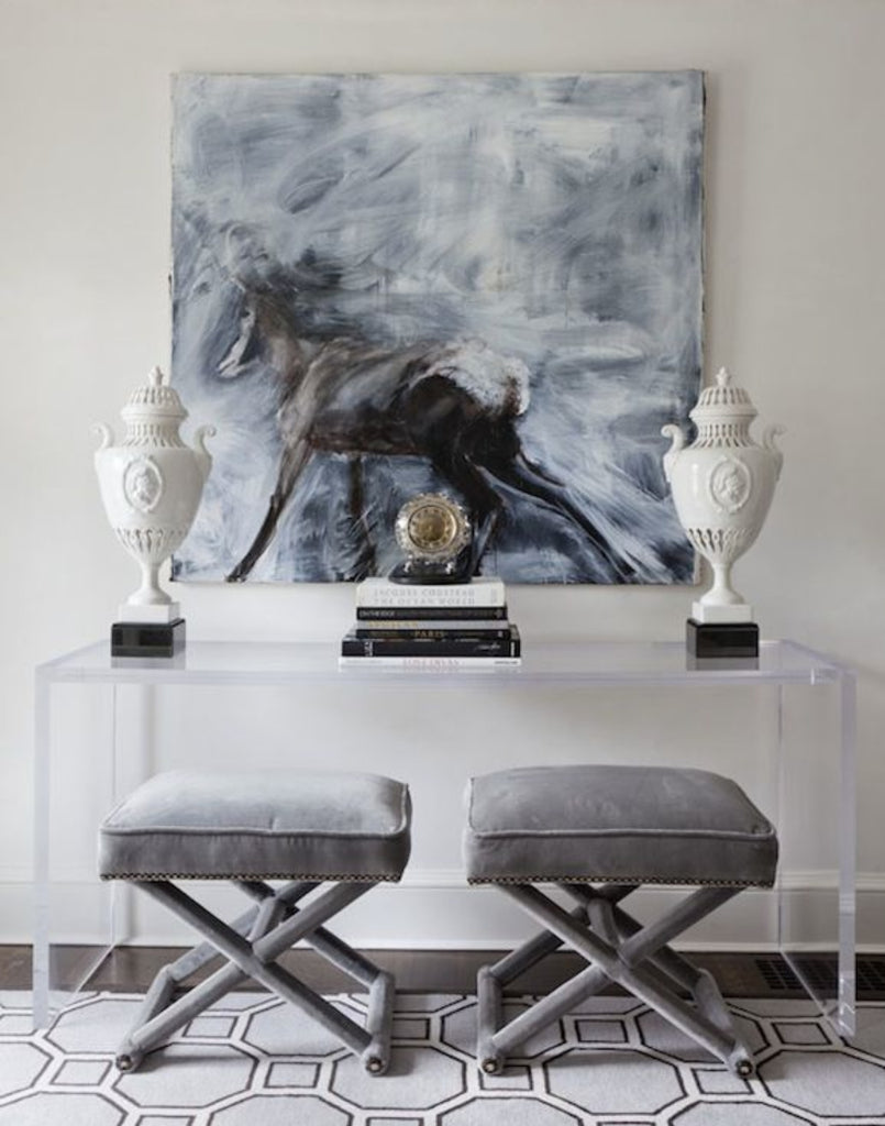 acrylic console table