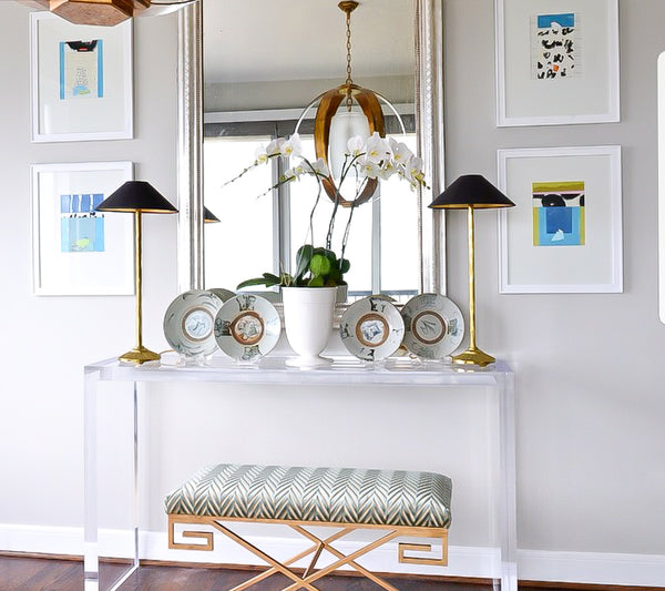 64" Stax Lucite Console Table