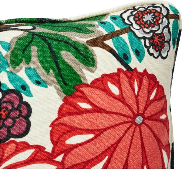 Chian Mai Dragon Throw Pillow - White