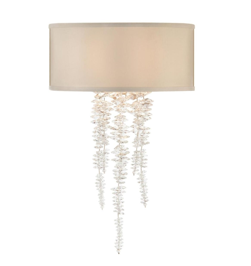 John richard Cascading Crystal Waterfall One light sconce