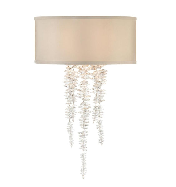 John richard Cascading Crystal Waterfall One light sconce