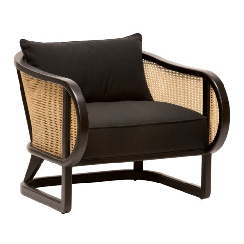 Black cane cheap lounge chair