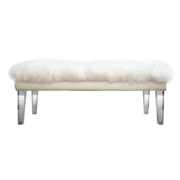 Sheepskin Bench - 42" - Choice of Color