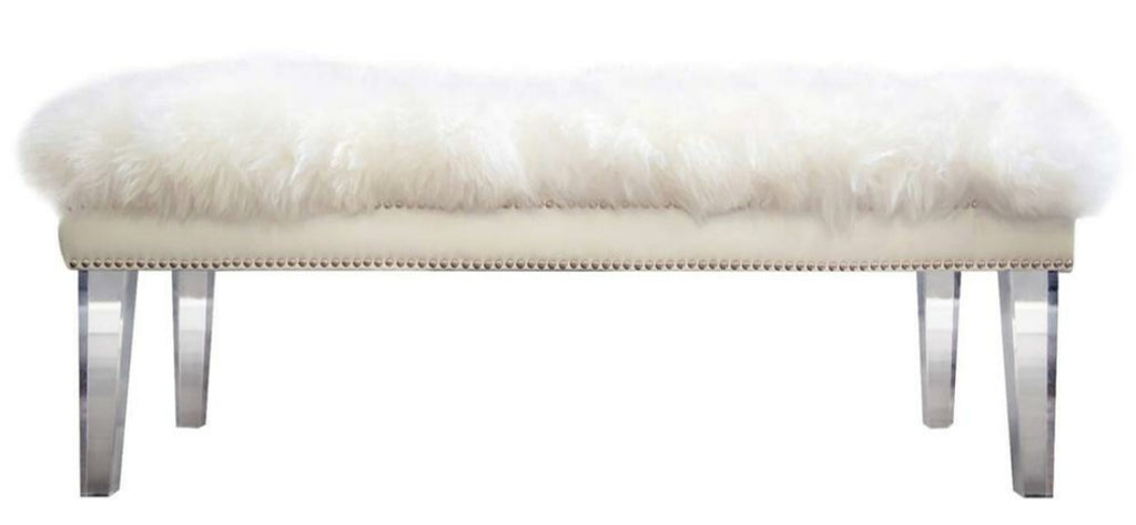 Sheepskin Bench - 48" - Choice of Color