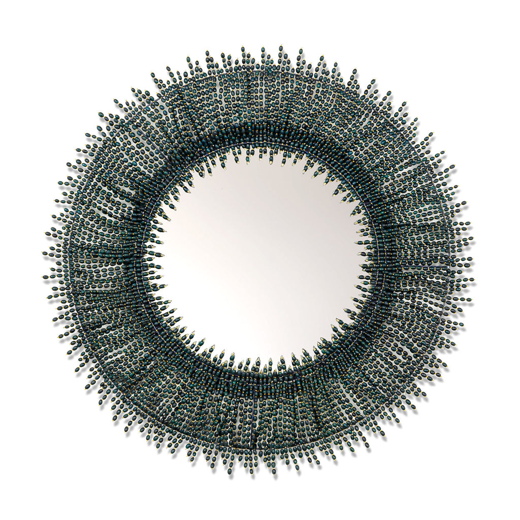 Amaya Beaded Mirror Round
