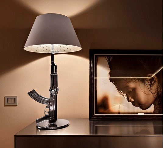 AK-47 Table Lamp in Silver