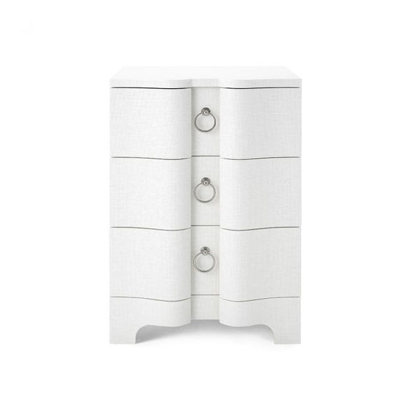Bardot 3 Drawer Side Table - White