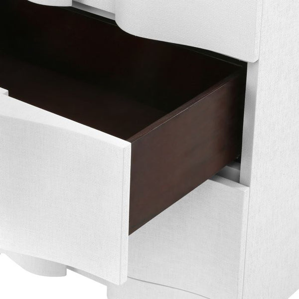 Bardot 3 Drawer Side Table - White