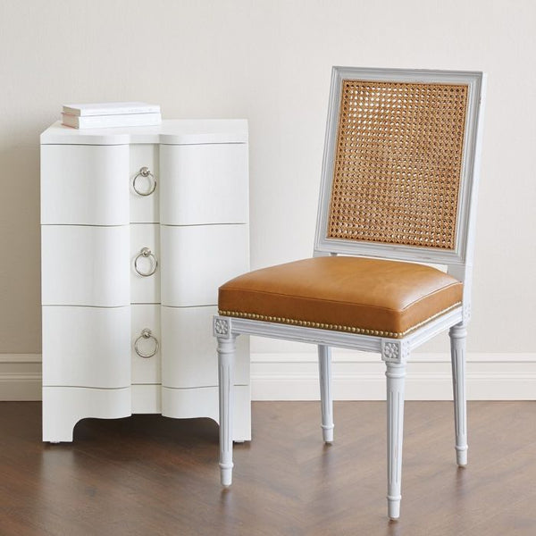 Bardot 3 Drawer Side Table - White