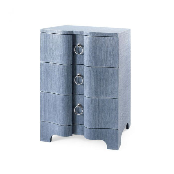 Bardot 3 Drawer Side Table - Navy Blue