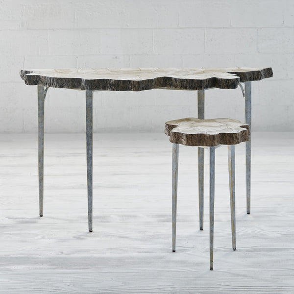 Chloe Fossilized Clam Console Table