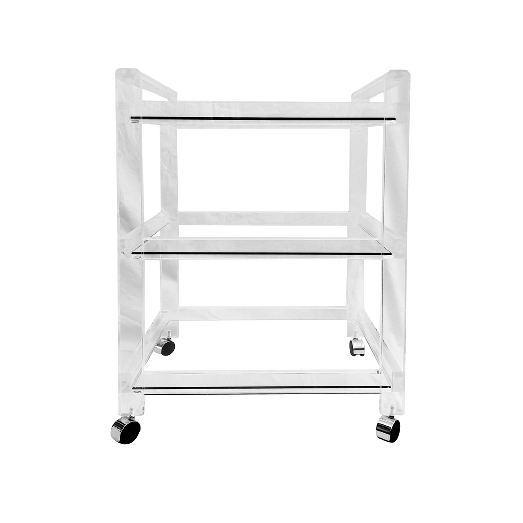 Luxe Lucite Bar Cart