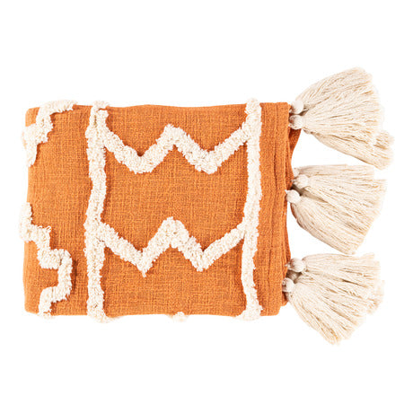 Surya TUT 1001-5060 Orange throw blanket