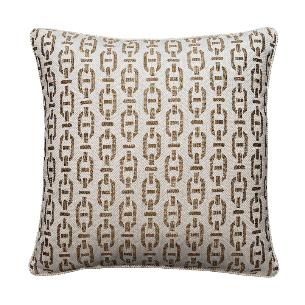 Tan Burlington Chain Link Pillow