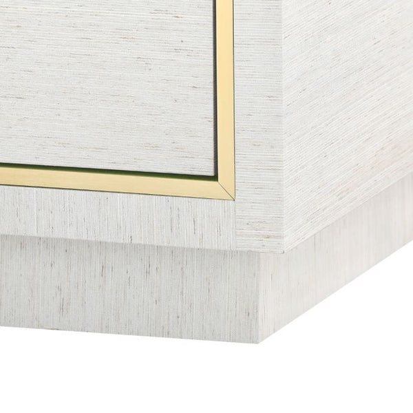 Parker 2 Drawer Side Table - Silver