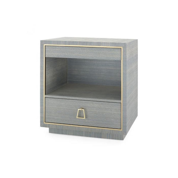 Parker 2 Drawer Side Table - Slate Blue