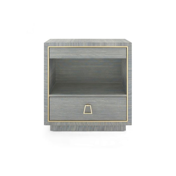 Parker 2 Drawer Side Table - Slate Blue